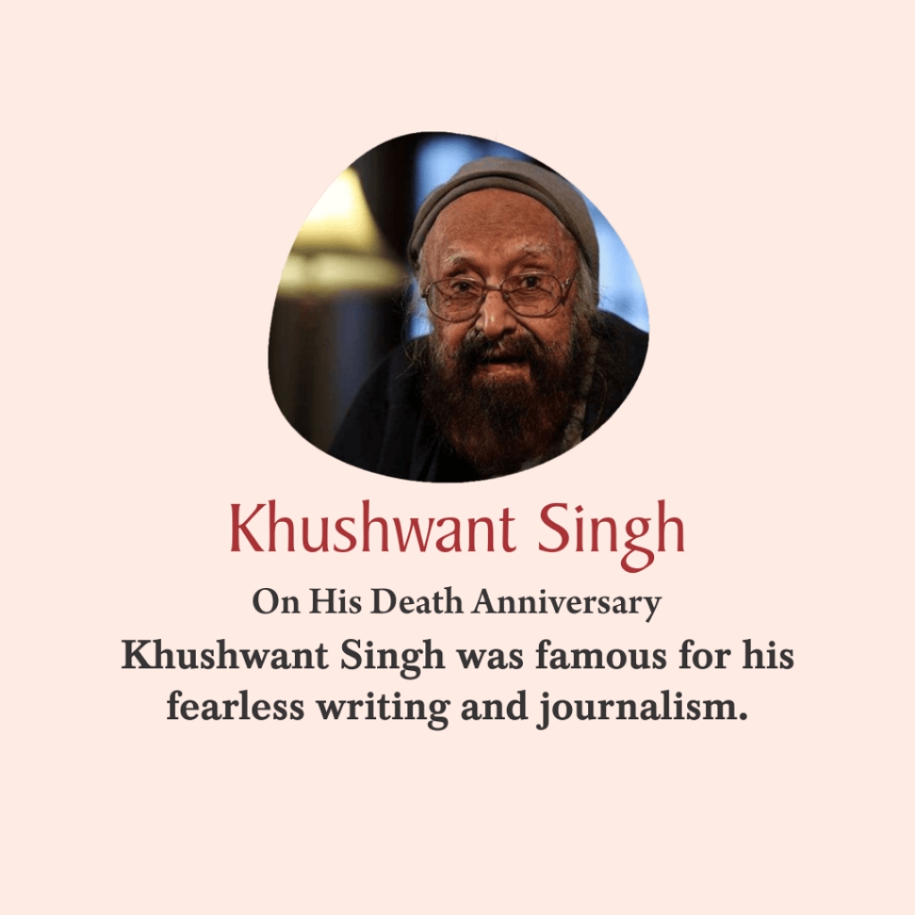 Remembering Khushwant Singh: A Literary Lion's Legacy | Download Poster and hd Photos Free 4 Khushwant Singh Death Anniversary wishes